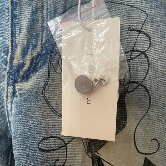 MNML Italian distressed graphic straight (Size 30) Blue Stretch-fit Jeans - Picture 11 of 13